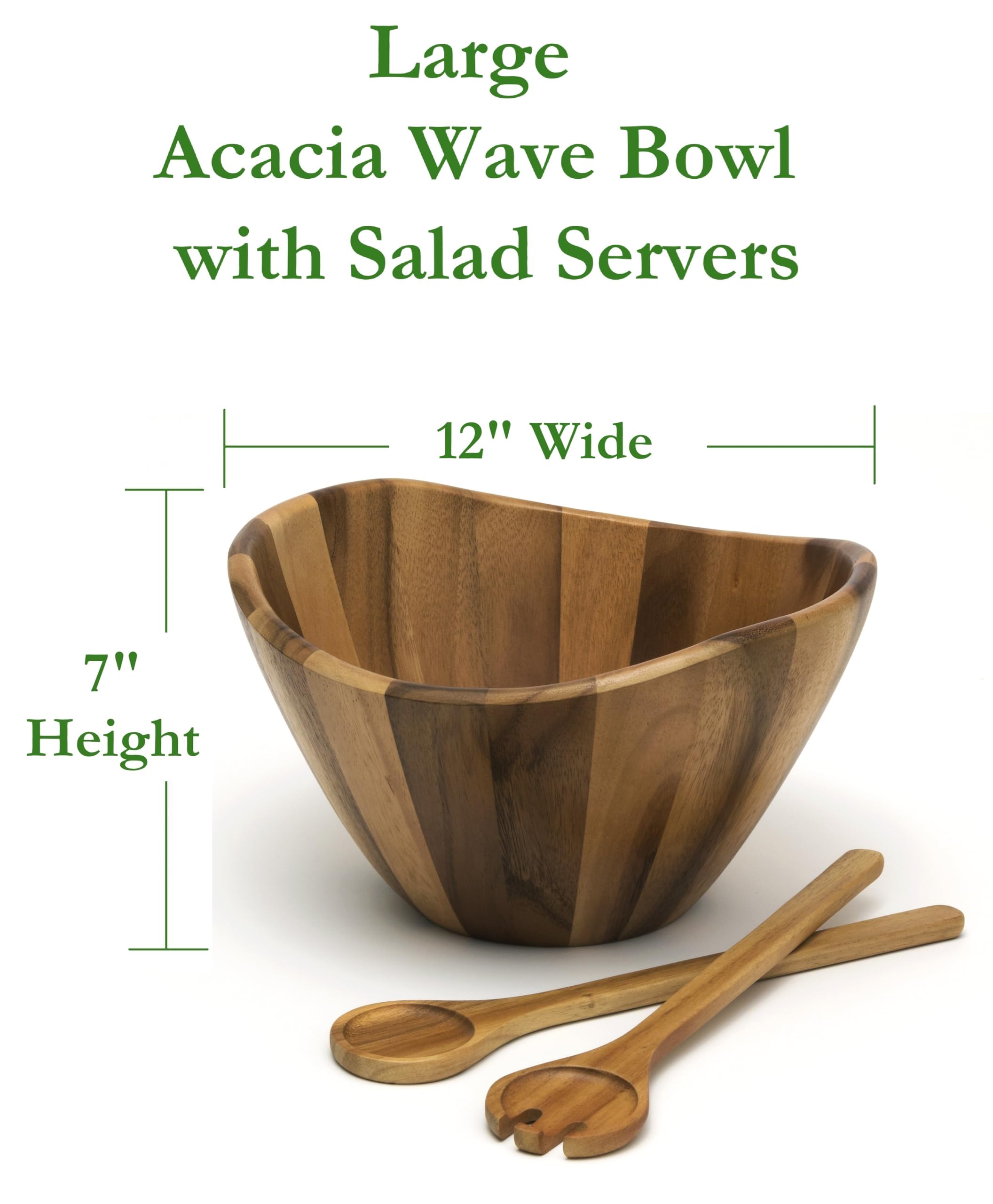 Lipper International Acacia Wave Bowl