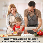 SCHVUBENR 4.72 Inch Large Apple Slicer with 12 Blades - Professional Apple Cutter - Stainless Steel Apple Corer - Sharp Apple Slicer and Corer - Apple Corer Tool - Dishwasher Safe(Black)