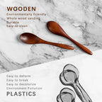 7 PCS Small Wooden Spoons, 5.8 Inch Honey Spoons for Tea, Hardwood Wooden Honey Teaspoon for Coffee, Little Tiny Wood Spoons, Bamboo Table Spoon for stirring, Wooden Spoons for Utensils Set