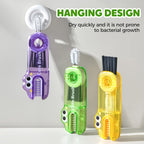 3 in 1 Cup Lid Cleaning Brush, 2024 Multifunctional Crevice Portable Cup Lid Cleaning Brush for Bottle Gap Tight Spaces Cup (B-Green)