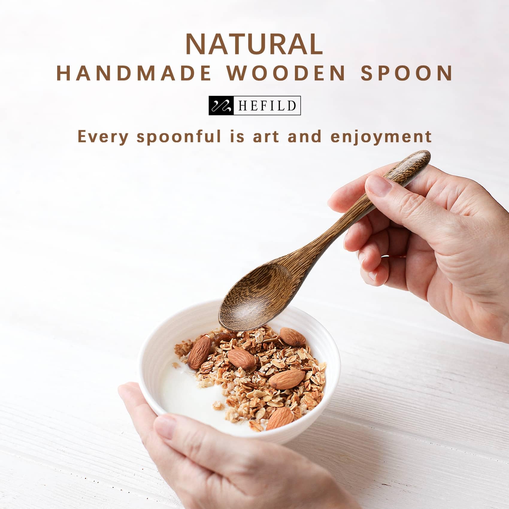 7 PCS Small Wooden Spoons, 5.8 Inch Honey Spoons for Tea, Hardwood Wooden Honey Teaspoon for Coffee, Little Tiny Wood Spoons, Bamboo Table Spoon for stirring, Wooden Spoons for Utensils Set