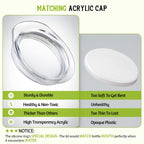 Set of 6 Glass Carafe with Lid, 1 Liter Beverage Serveware Carafe, Clear Glass Pitcher for Mimosa Bar, Brunch, Cold Water, Juice, Milk, Iced Tea, Lemonade