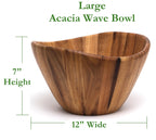 Lipper International Acacia Wave Bowl
