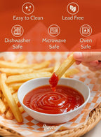 Sweese 4 oz Very Small White Porcelain Bowls - Set of 6 Dipping, Sauce, Salsa & Snack Bowls, Mini Ceramic Bowls for Condiments & Charcuterie