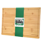 Bamboo Cutting Boards for Kitchen [Set of 3] Wood Cutting Board for Chopping Meat, Vegetables, Fruits, Cheese, Knife Friendly Serving Tray with Handles