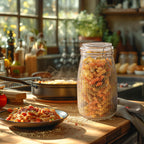 ComSaf Large Glass Jars with Lid 64 oz, Large Mason Jars Set of 3, Glass Canisters with Airtight Lids, Half Gallon Canning Jar with Seal Wire Clip Fastening for Kitchen, Pickle, Flour, Sugar, Cereal