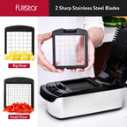 Fullstar The Original Pro Chopper - Vegetable Chopper and Spiralizer, Food Chopper with Container, Fruit Slicer, Kitchen Gadgets & Accessories, Home Essentials (4 in 1, White)