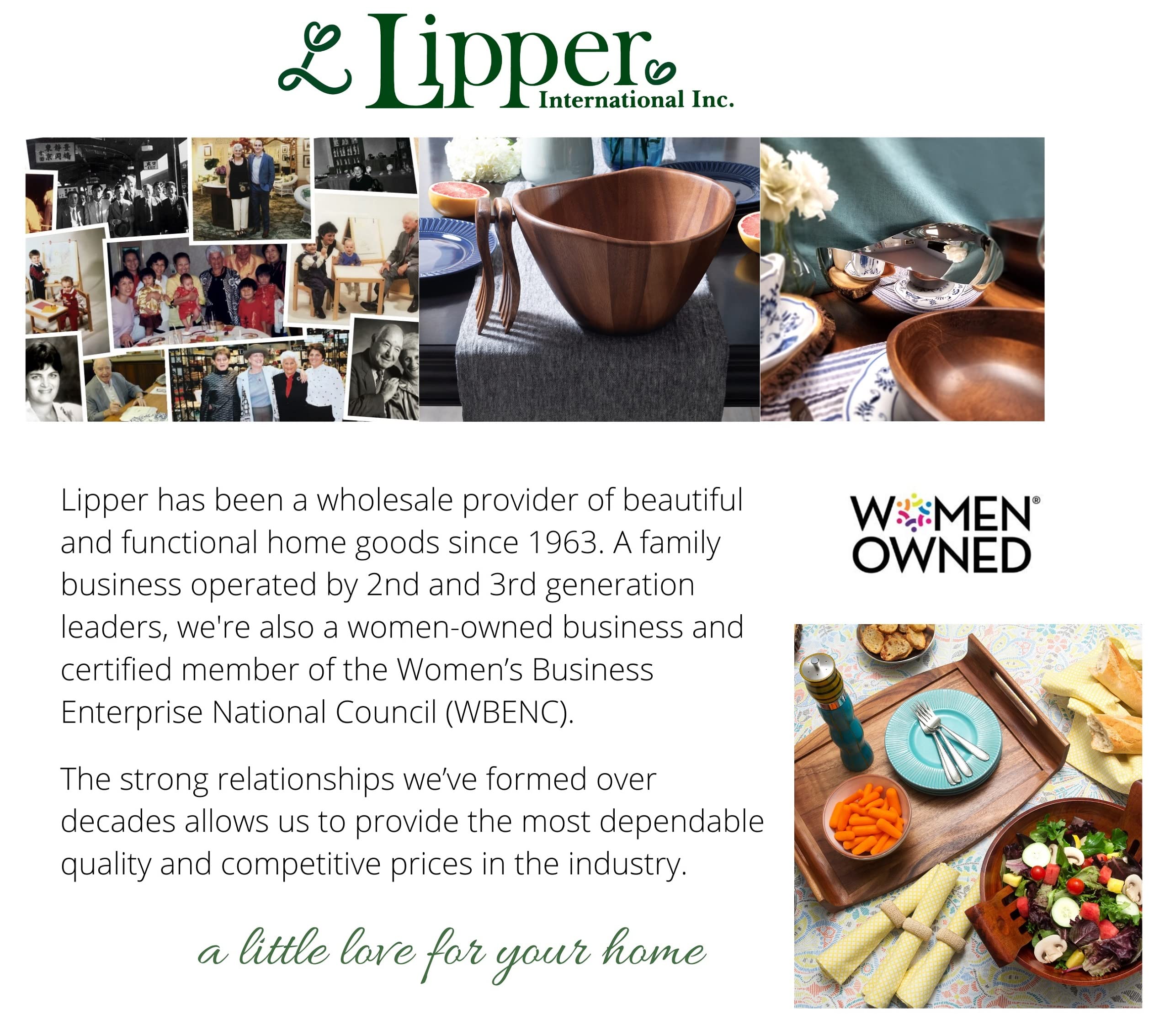 Lipper International Acacia Wave Bowl