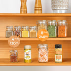 ComSaf Airtight Glass Jars with Lids 17oz Small Food Storage Container Set of 6 - Airtight Canister with Clear Preserving Seal Wire Clip Fastening for Kitchen Canning Pickling Mason jars