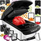 Fullstar The Original Pro Chopper - Vegetable Chopper and Spiralizer, Food Chopper with Container, Fruit Slicer, Kitchen Gadgets & Accessories, Home Essentials (4 in 1, White)