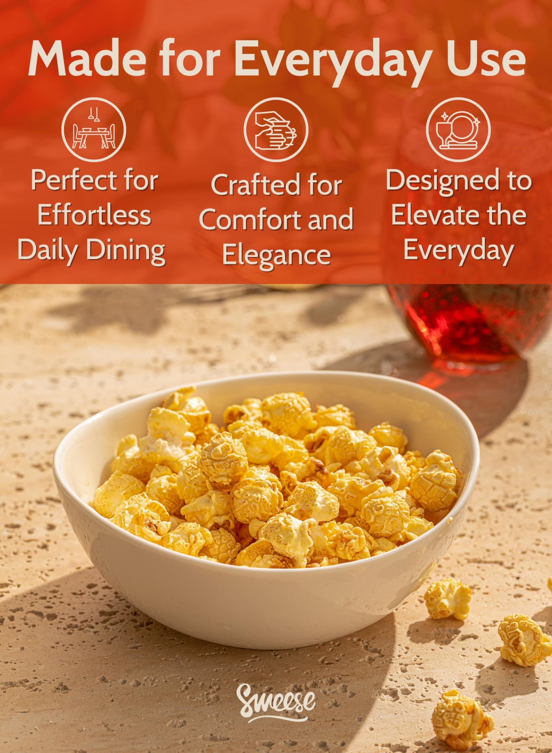 Sweese 4 oz Very Small White Porcelain Bowls - Set of 6 Dipping, Sauce, Salsa & Snack Bowls, Mini Ceramic Bowls for Condiments & Charcuterie