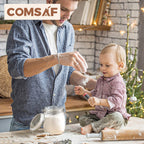 ComSaf Airtight Glass Jars with Lids 17oz Small Food Storage Container Set of 6 - Airtight Canister with Clear Preserving Seal Wire Clip Fastening for Kitchen Canning Pickling Mason jars