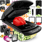 Fullstar The Original Pro Chopper - Vegetable Chopper and Spiralizer, Food Chopper with Container, Fruit Slicer, Kitchen Gadgets & Accessories, Home Essentials (4 in 1, White)