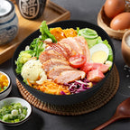 9.6'' Serving Bowls, 84oz Bamboo Fiber Salad Bowl Set of 4, Deep Serving Bowls Set, Large Oval Individual Bowls for Eating Salad/Pasta/Cereal/Pho, Ideal for Home & Restaurant (Matte White)