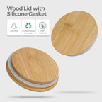 ComSaf 1 Qt Glass Storage Containers with Lids, Glass Jars with Lids, Clear Food Storage Jar, Round Canister Set of 6, Pantry Organizers for Cookie Pasta Flour Rice Tea Coffee Bean