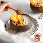 Jungle Culture 2 Polished Coconut Bowl and Wooden Spoons Set with Bamboo Straws • Natural Coconut Smoothie Bowls • Healthy Choice Coco Shell Acai & Buddha Bowls • Eco Friendly Vegan Gifts