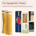 ComSaf 1 Qt Glass Storage Containers with Lids, Glass Jars with Lids, Clear Food Storage Jar, Round Canister Set of 6, Pantry Organizers for Cookie Pasta Flour Rice Tea Coffee Bean