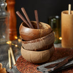 Jungle Culture 2 Polished Coconut Bowl and Wooden Spoons Set with Bamboo Straws • Natural Coconut Smoothie Bowls • Healthy Choice Coco Shell Acai & Buddha Bowls • Eco Friendly Vegan Gifts