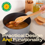 Riveira Premium Brown Bamboo Wooden Spoons for Cooking Set of 9 – Premium Brown Bamboo Wooden Cooking Utensils, Wooden Spatula, Wooden Spoon - Premium Quality Wooden Utensil Set for Non-Toxic Cooking