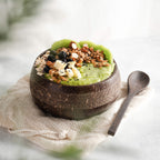 Jungle Culture 2 Polished Coconut Bowl and Wooden Spoons Set with Bamboo Straws • Natural Coconut Smoothie Bowls • Healthy Choice Coco Shell Acai & Buddha Bowls • Eco Friendly Vegan Gifts