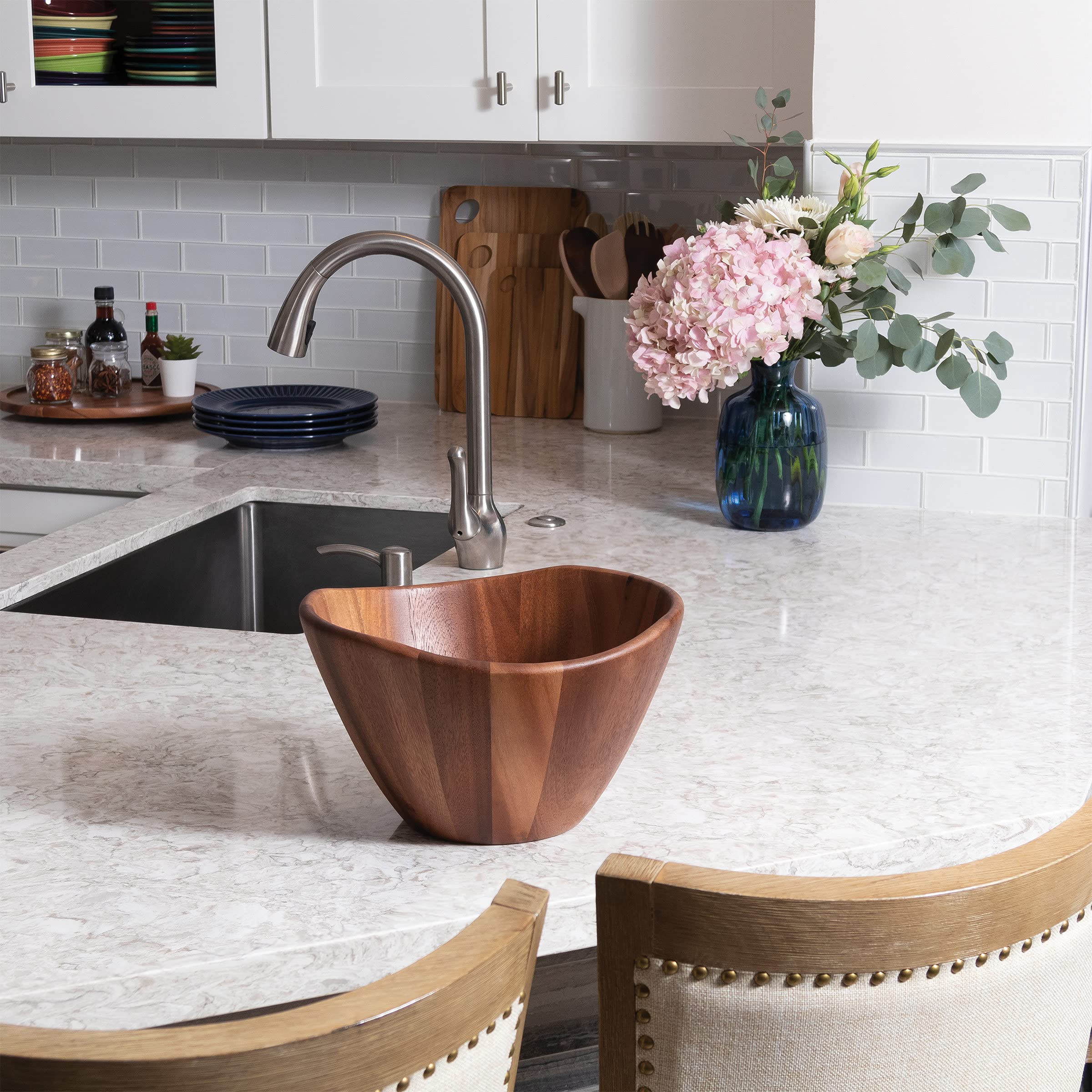 Lipper International Acacia Wave Bowl