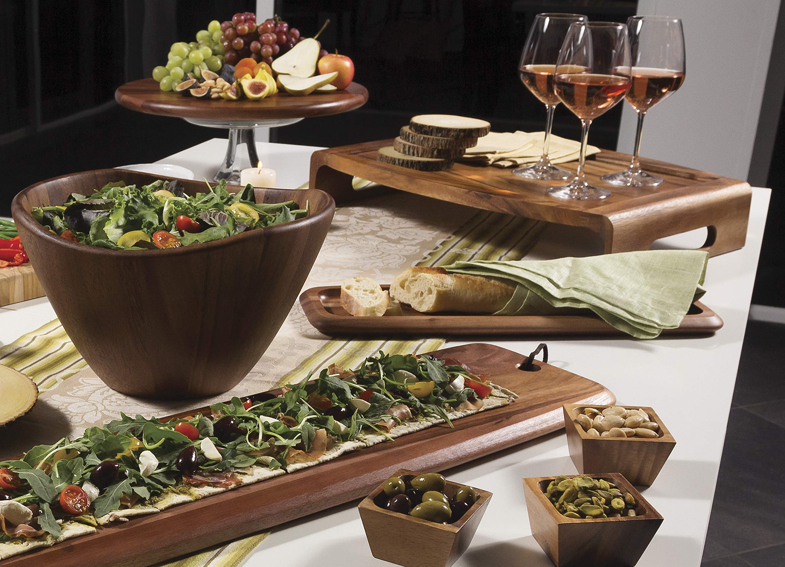 Lipper International Acacia Wave Bowl