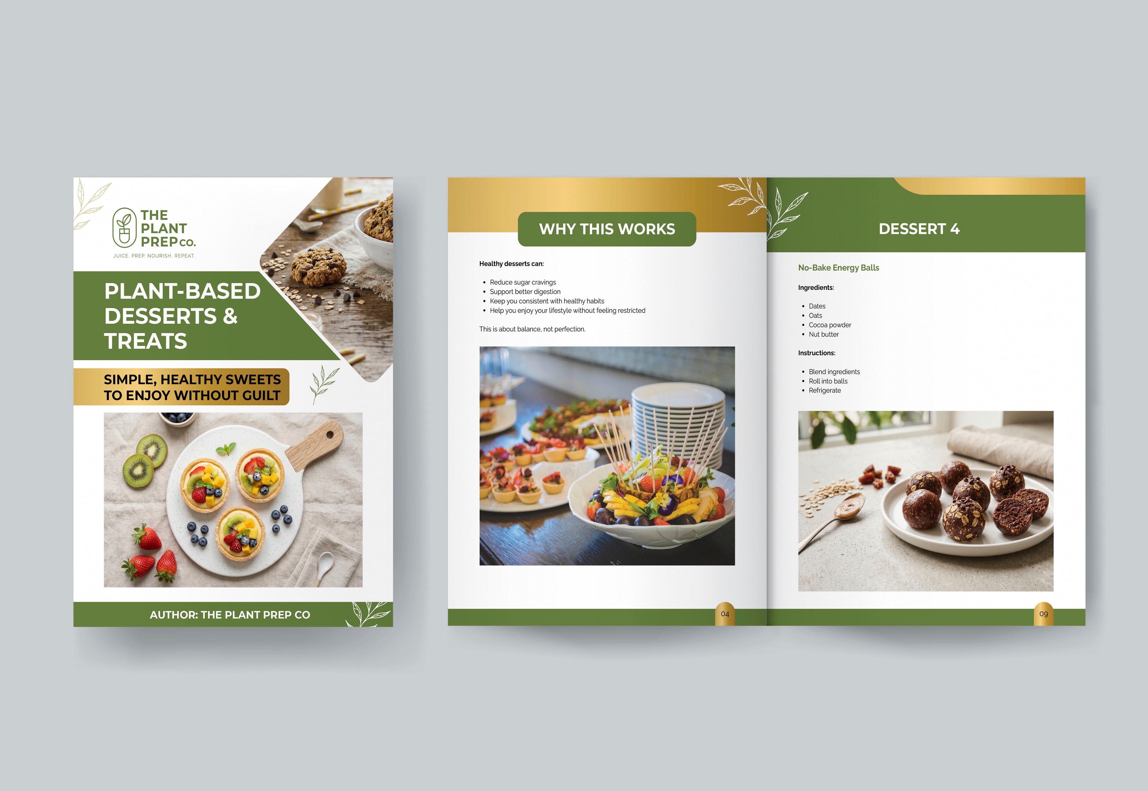 Plant-Based Desserts & Treats | Healthy Sweet Recipes | Vegan Desserts | Guilt-Free Snacks | Smoothie Bowls & Energy Bites | Digital Download