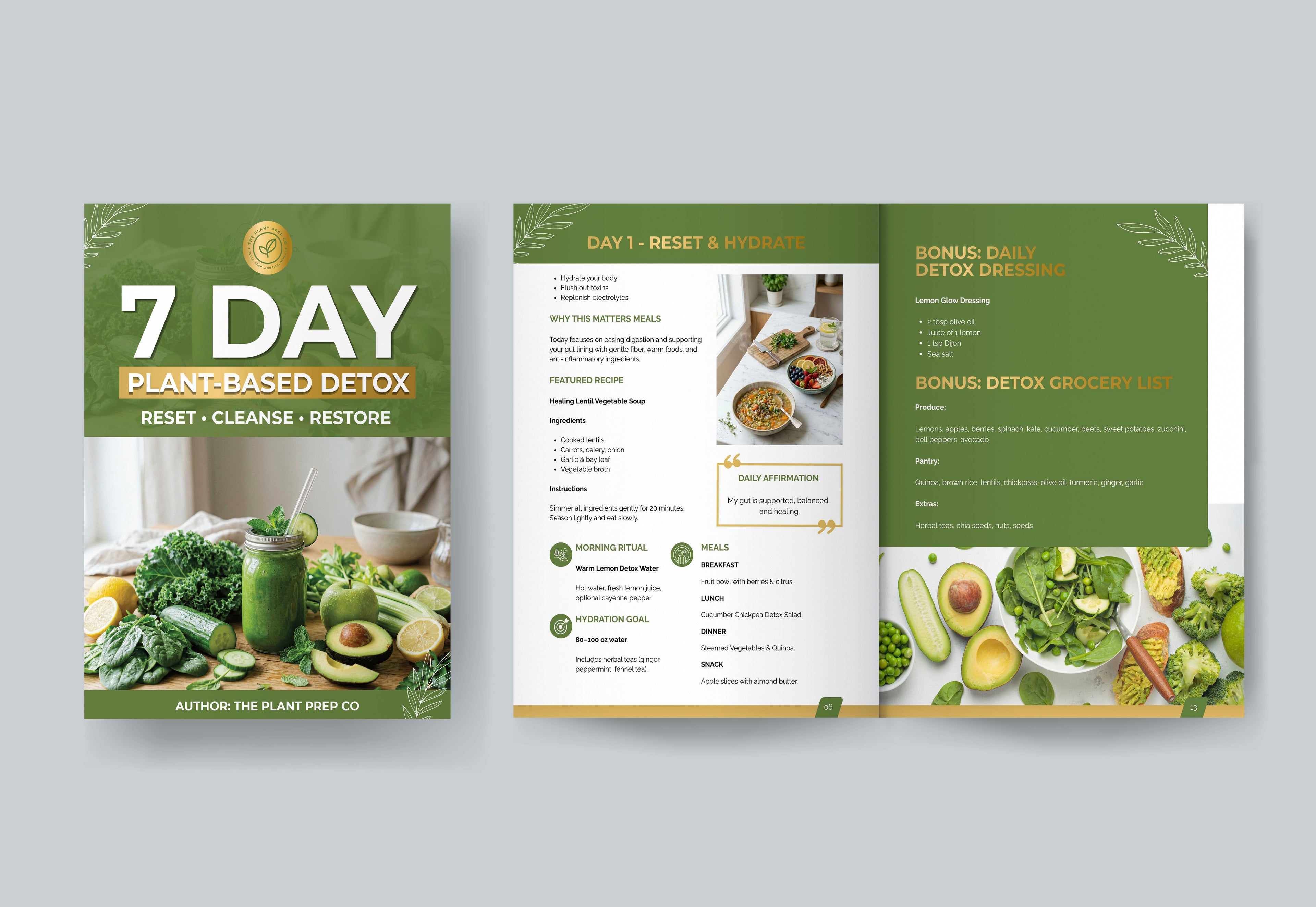 7-Day Plant-Based Detox Reset | Cleanse, Restore & Rebalance | Beginner-Friendly Detox Plan | Digital Download
