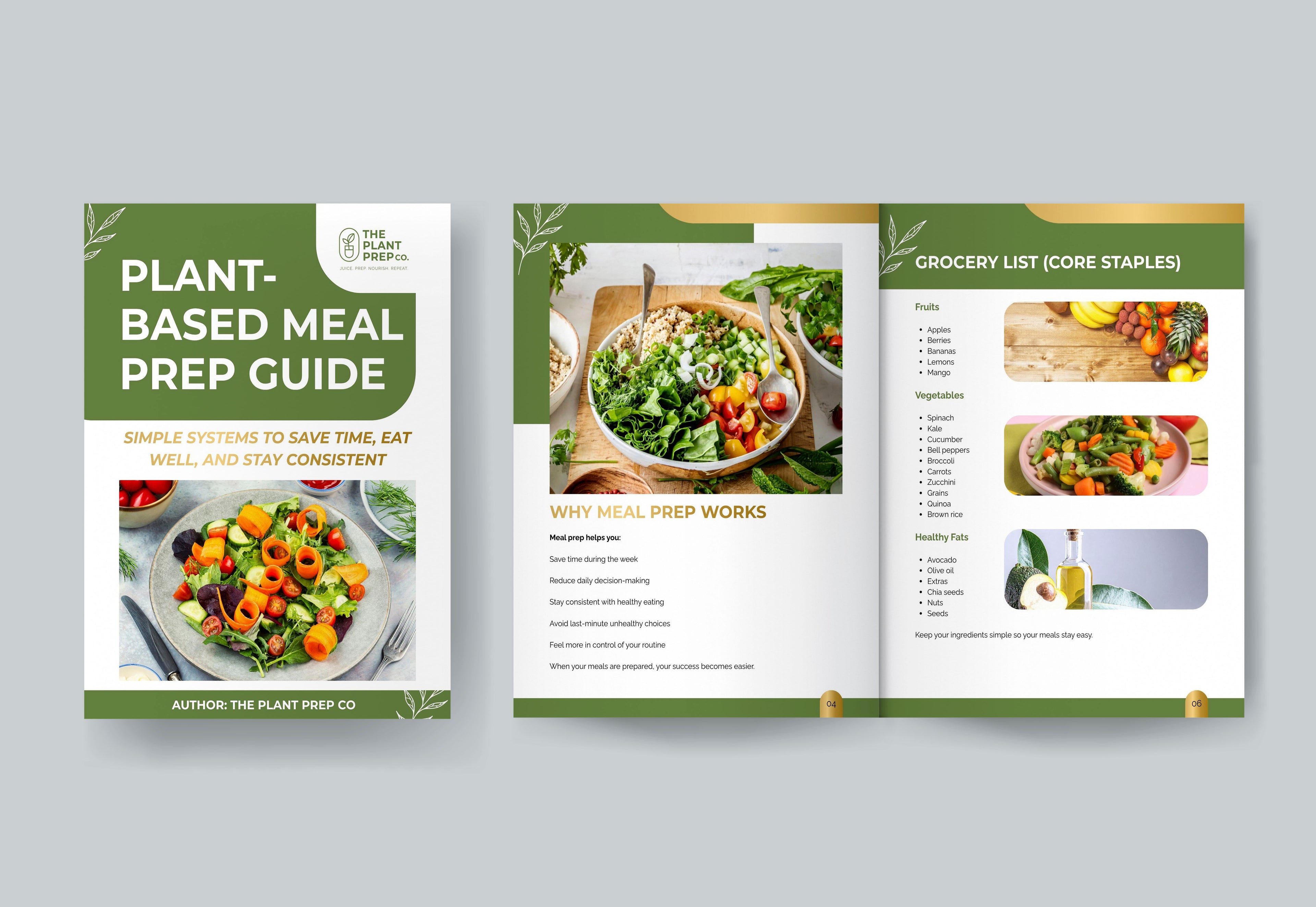 Plant-Based Meal Prep Guide | Simple Weekly System to Save Time, Eat Healthy & Stay Consistent